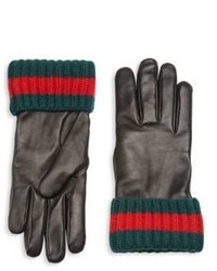 Gucci Cashmere Leather Blend Gloves