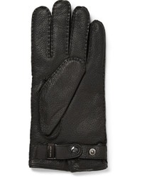 Mulberry Cashmere Lined Full Grain Leather Gloves