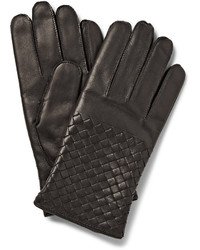 Bottega Veneta Cashmere Lined Intrecciato Leather Gloves