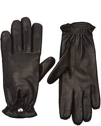 Barneys New York Cashmere Lined Leather Gloves