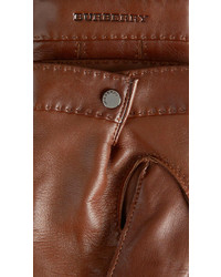 Burberry Cashmere Lined Leather Touch Screen Gloves