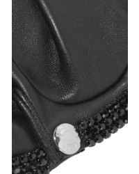 Causse Gantier Grace Crystal Embellished Leather Gloves