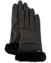 UGG Classic Leather Smart Gloves Black