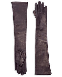 Saks Fifth Avenue Collection Silk Lined Leather Opera Gloves