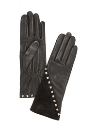 Agnelle Coralie Stud Leather Gloves
