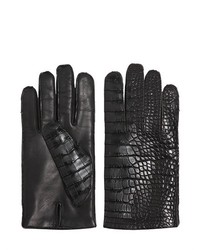 Crocodile Leather Nappa Gloves