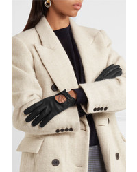 Brunello Cucinelli Embellished Leather Gloves Black