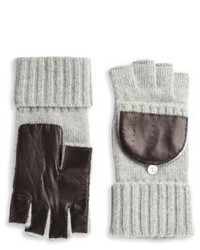 Portolano Fingerless Wool Leather Gloves