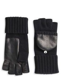 Portolano Fingerless Wool Leather Gloves