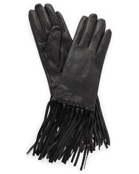 Carolina Amato Fringe Leather Gloves