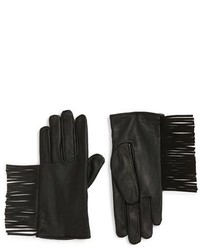 Maison Scotch Fringe Thinsulate Insulated Leather Gloves