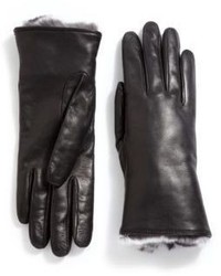 Ggf Fur Trimmed Leather Gloves