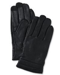 Calvin Klein Gloves Quilted Leather Tech