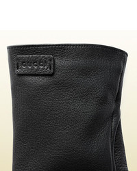 Gucci Cashmere Lined Leather Gloves