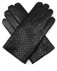 Bottega Veneta Half Intrecciato Leather Gloves
