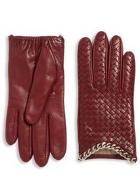 Portolano Intrecciato Weave Leather Gloves