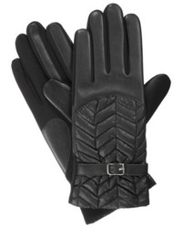Isotoner Stretch Faux Leather Belted Gloves