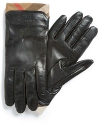 Burberry Jenny House Check Touch Tech Leather Gloves