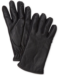 John Ashford Faux Leather Text Gloves