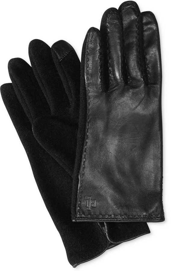 Lauren Ralph Lauren Leather Back Tech Touch Gloves | Where to buy & how ...