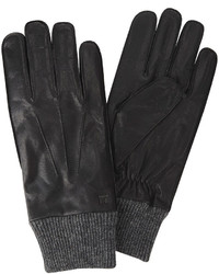 Haggar Leather And Knit Gloves