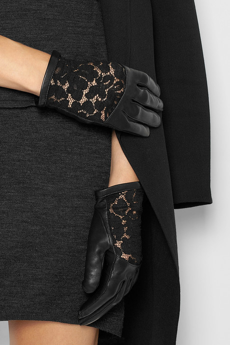 Lace and online leather gloves