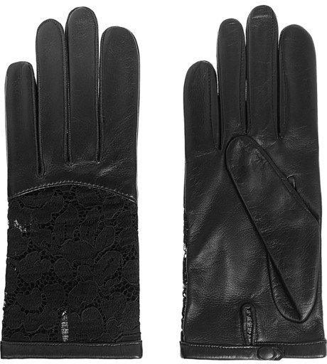 leather and lace gloves