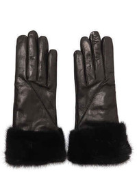 Leather Gloves W Mink Fur
