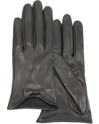 Forzieri Leather Gloves With Bow