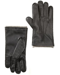 Amicale Leather Gloves With Cashmere Lining