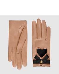 Gucci Leather Gloves With Grosgrain Bow