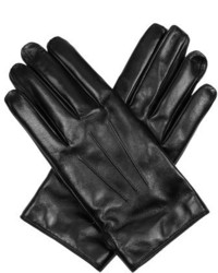 Lanvin Leather Gloves With Popper Close