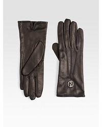 Gucci Leather Icon Gloves