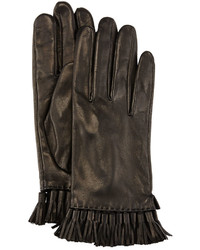 Rebecca Minkoff Leather Mini Tassel Gloves Black