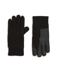 UGG Leather Palm Knit Gloves