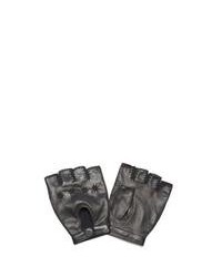 Marc by Marc Jacobs Marc Jacobs Fingerless Leather Gloves Gloves Black