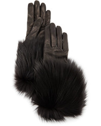 Mario Portolano Napa Leather Gloves Wfur Trim