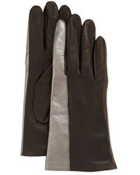 Portolano Metallic Striped Leather Gloves