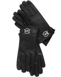 MICHAEL Michael Kors Michl Michl Kors Leather With Logo Gloves With Touch Tips