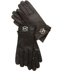 MICHAEL Michael Kors Michl Michl Kors Leather With Logo Trim Gloves