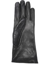 Carolina Amato Mini Croc Leather Texting Gloves