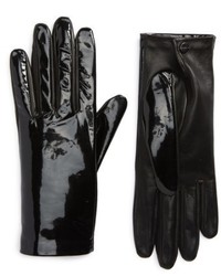 Agnelle Mixed Media Lambskin Leather Gloves