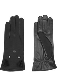 Agnelle Nubuck And Leather Gloves