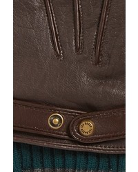 Ted Baker London Onlyted Ribbed Cuff Leather Tech Gloves