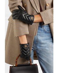 Gucci Quilted Leather Gloves Black