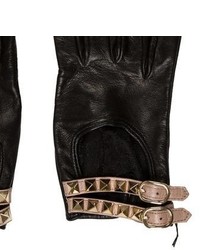 Valentino Rockstud Leather Gloves