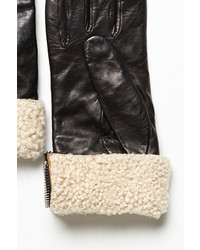 Carolina Amato Shearling Cuff Leather Glove