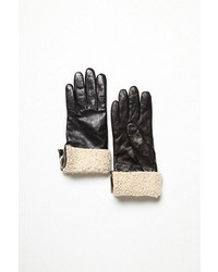 Carolina Amato Shearling Cuff Leather Glove