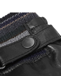 Paul Smith Shoes Accessories Leather And Wool Blend Gloves