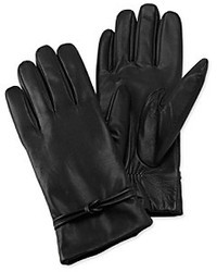 Isotoner Smooth Interlocking Knot Leather Gloves